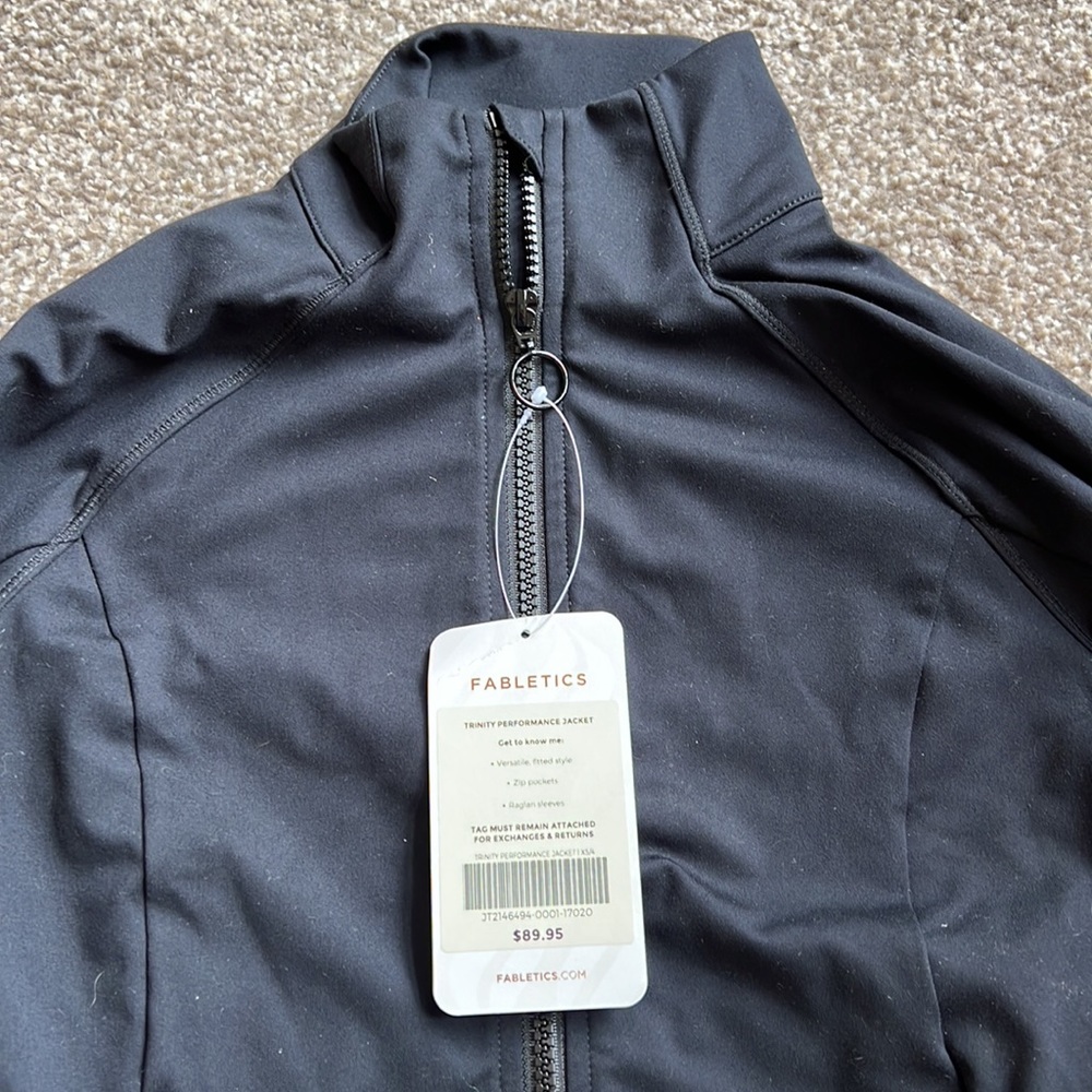 Black Fabletics Trinity Performance Jacket.  In perfect condition. Very soft - Picture 2 of 6